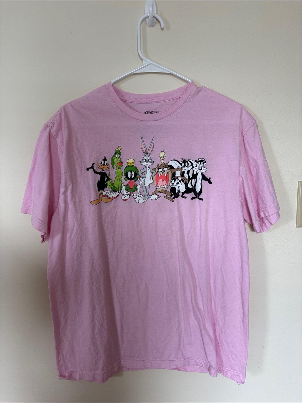 Pink Looney Tunes Character Graphic Tee 100% cotton